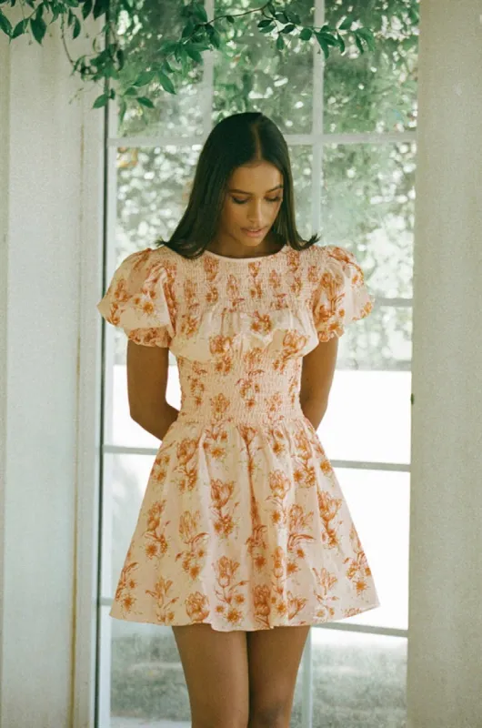 Charlize Shirred Dress sold by Sabo Skirt