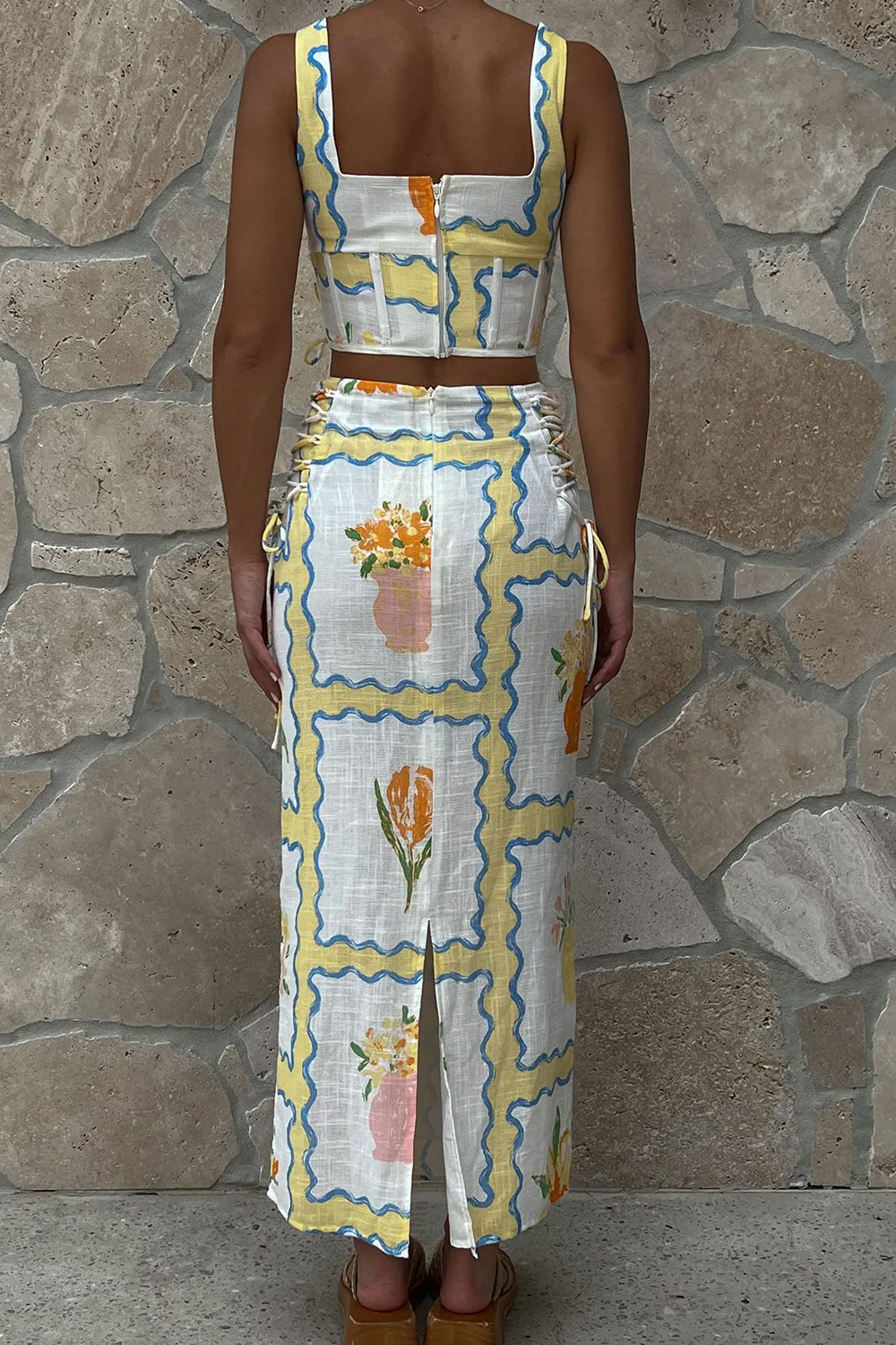 Taleah Skirt - Flower Pots sold by Sabo Skirt product image thumbnail 3