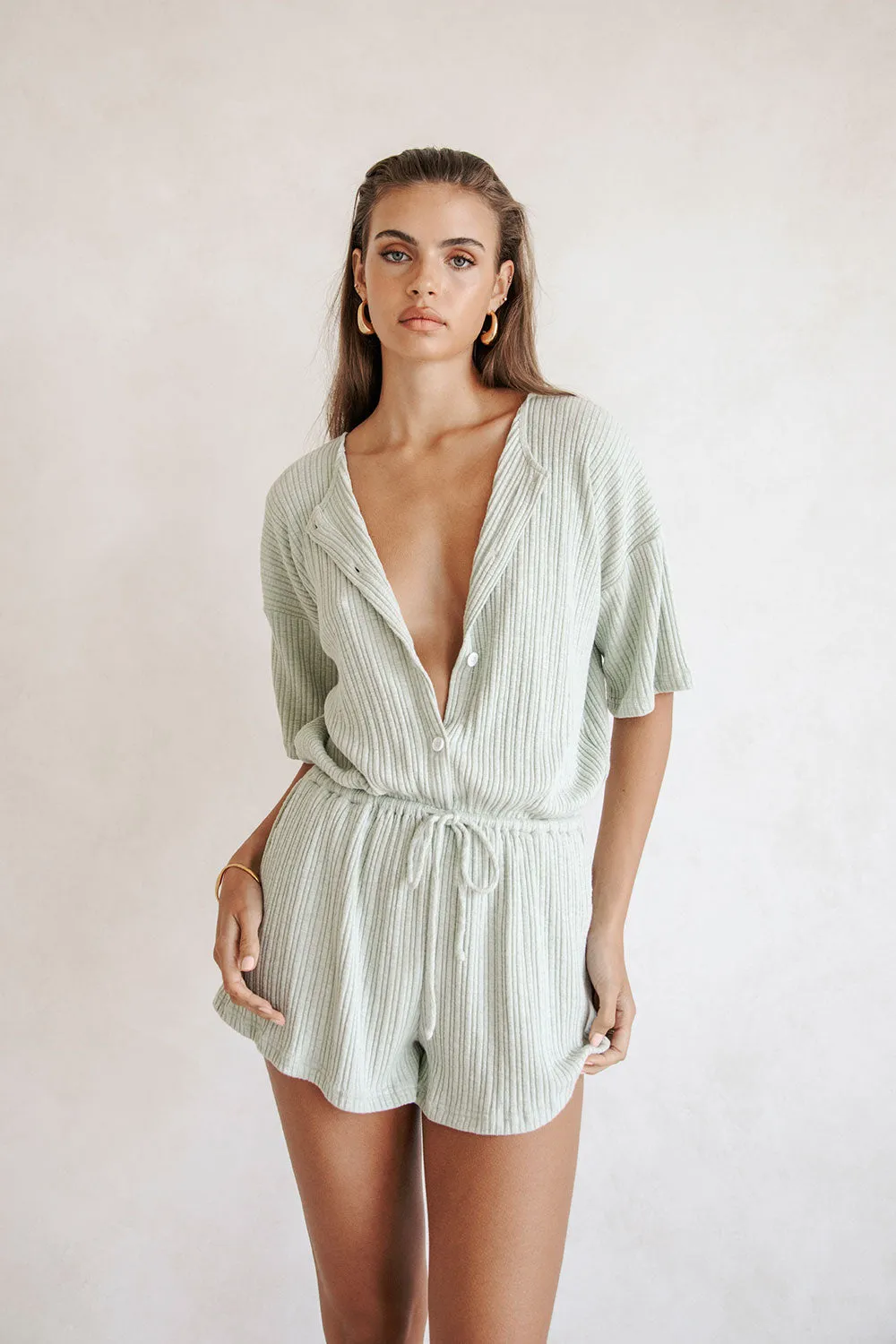 SAMPLE-Juniper Playsuit - Sage sold by Sabo Skirt