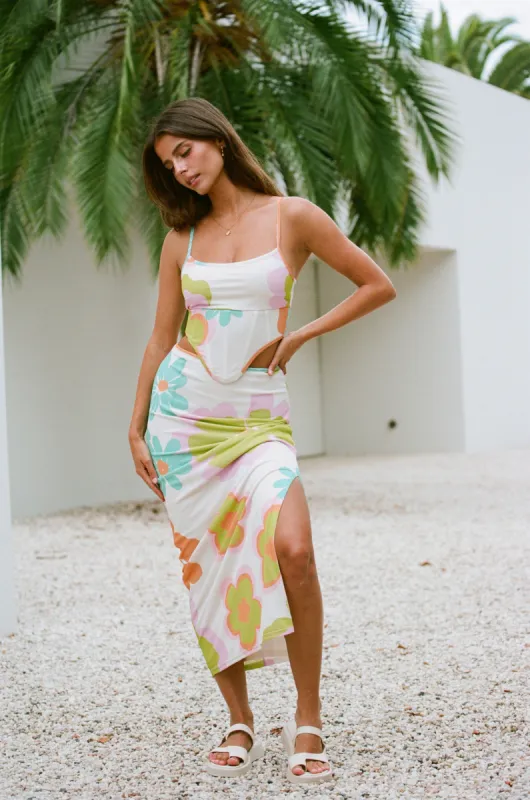 Bretta Midi Skirt - Bubblegum sold by Sabo Skirt