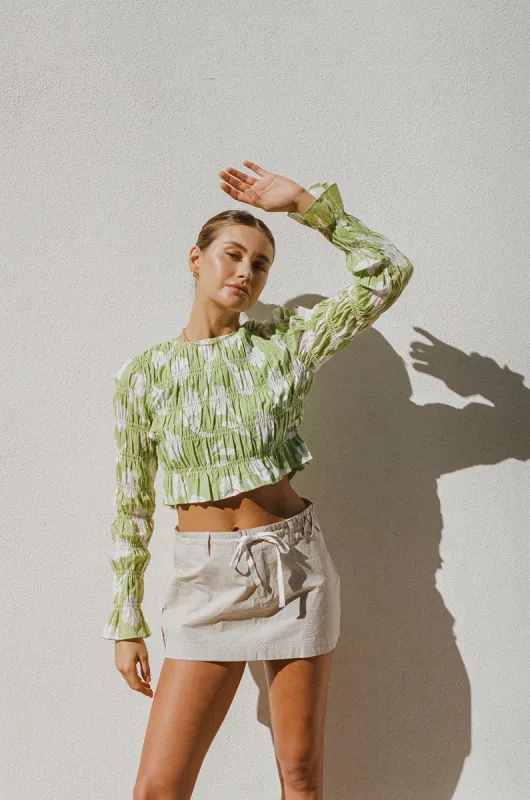 Ziah Shirred Top sold by Sabo Skirt