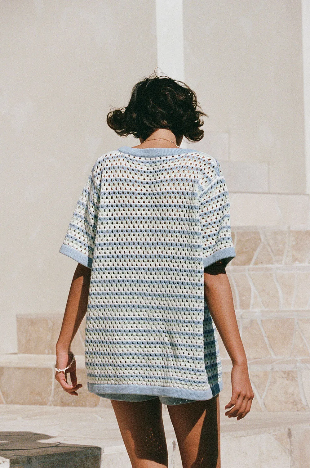 Chantel Knit Top - Blue sold by Sabo Skirt product image thumbnail 4