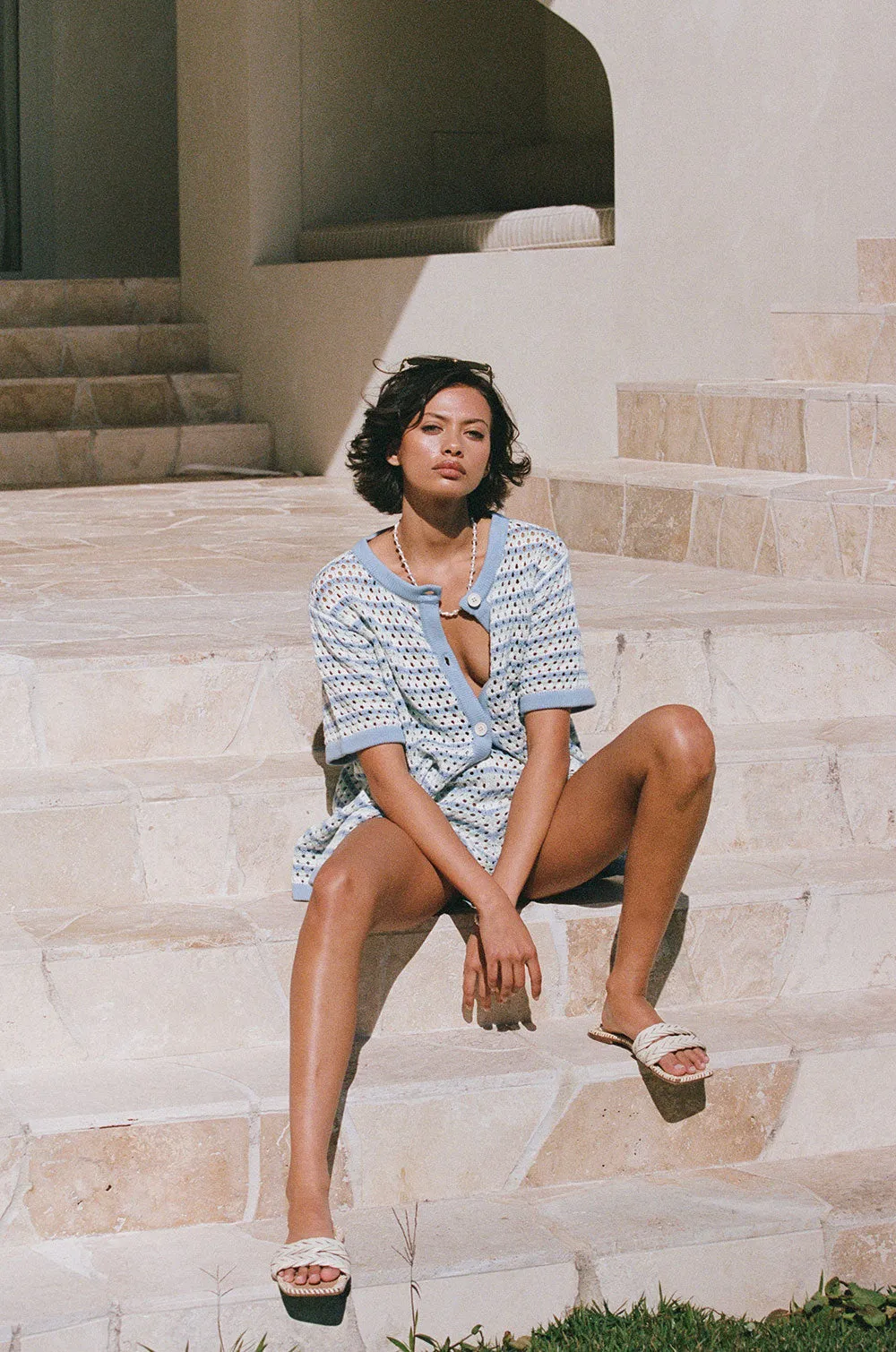 Chantel Knit Top - Blue sold by Sabo Skirt product image thumbnail 2