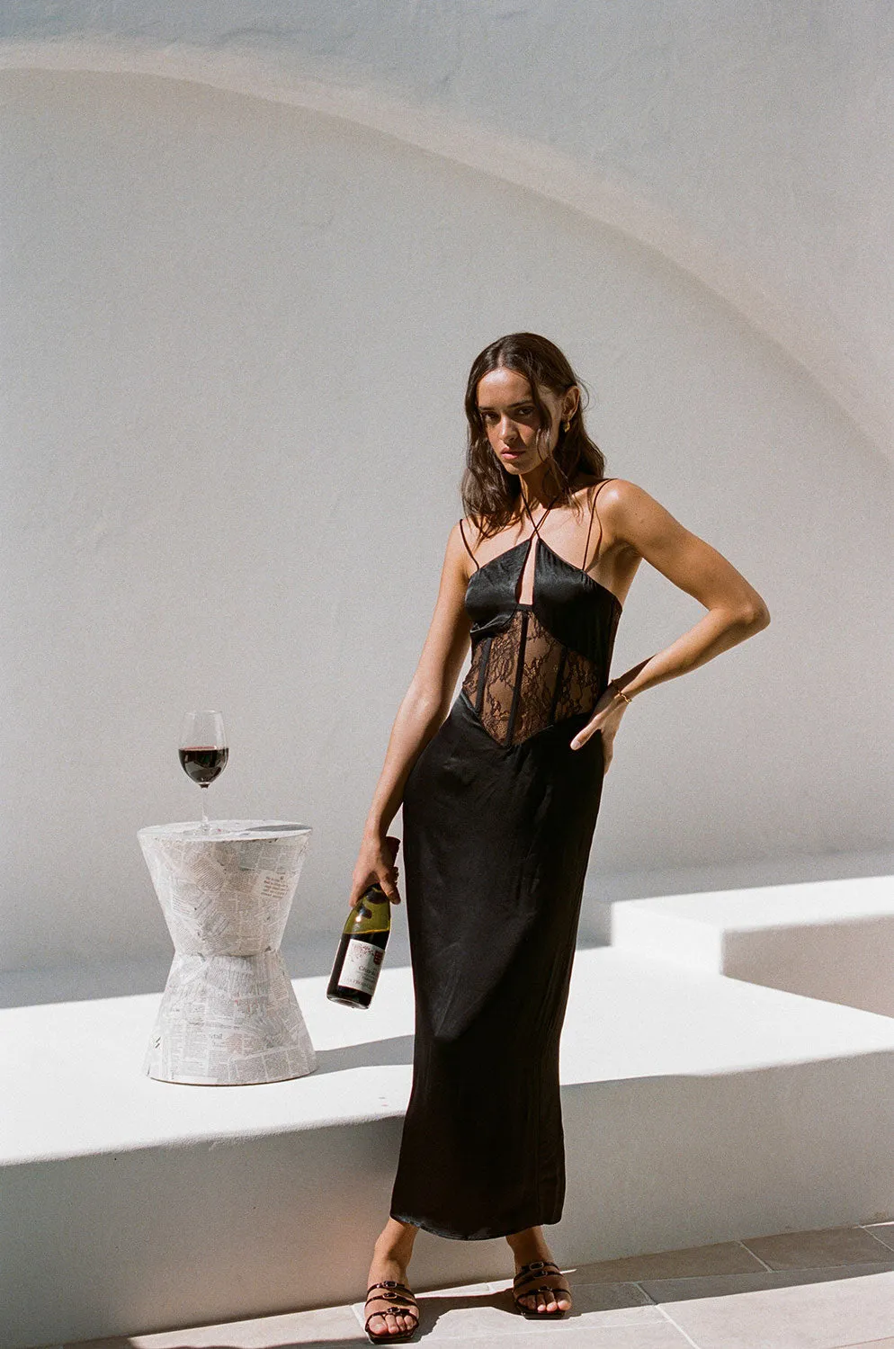 SAMPLE-Teyah Midi Dress - Black sold by Sabo Skirt product image thumbnail 5