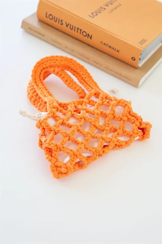 Braided Micro Bag - Orange sold by Sabo Skirt