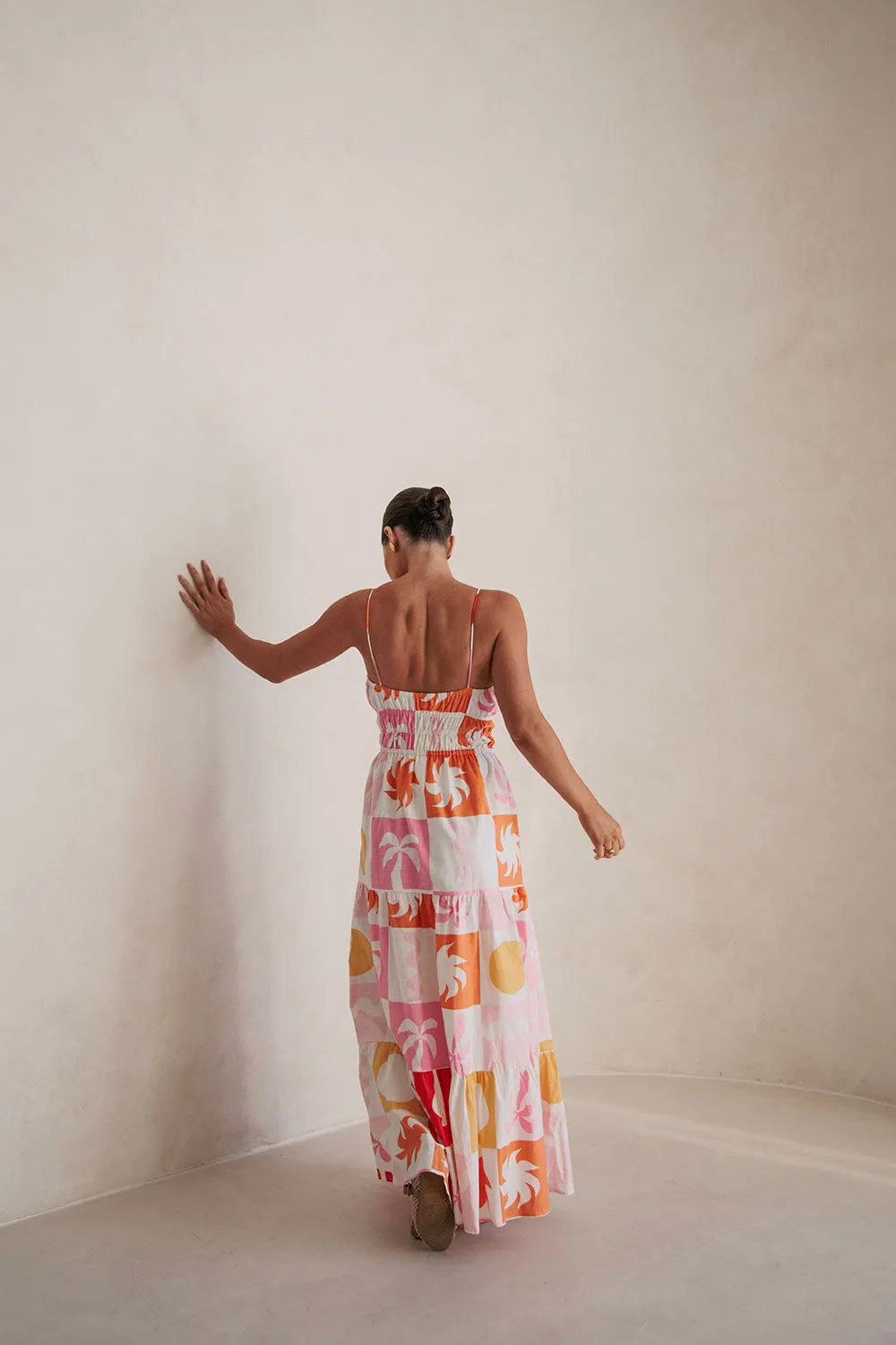 Talia Dress - Palm Tile Fuego sold by Sabo Skirt product image thumbnail 5