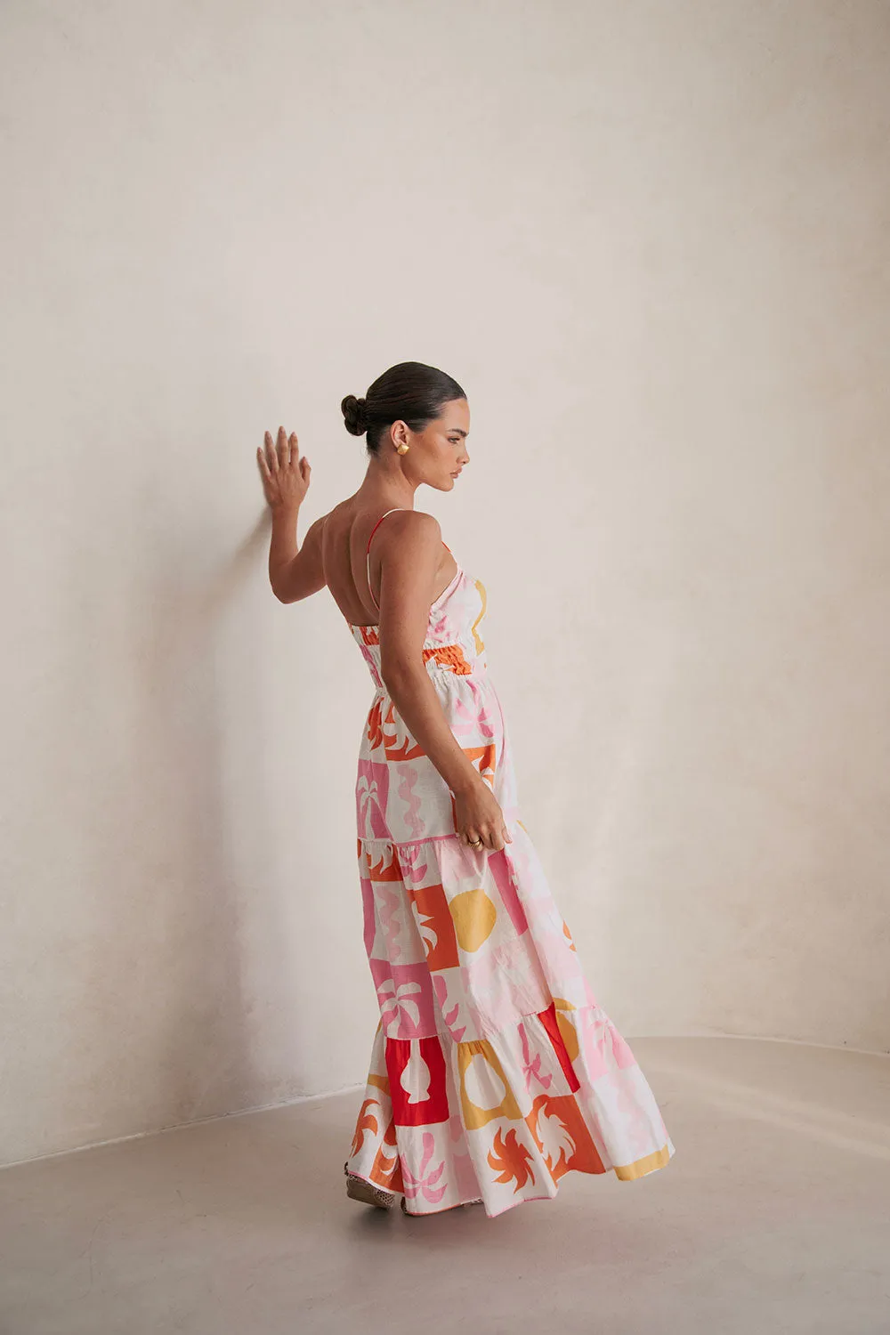 Talia Dress - Palm Tile Fuego sold by Sabo Skirt product image thumbnail 4