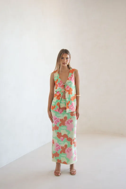 Addie Skirt - Misty Floral sold by Sabo Skirt