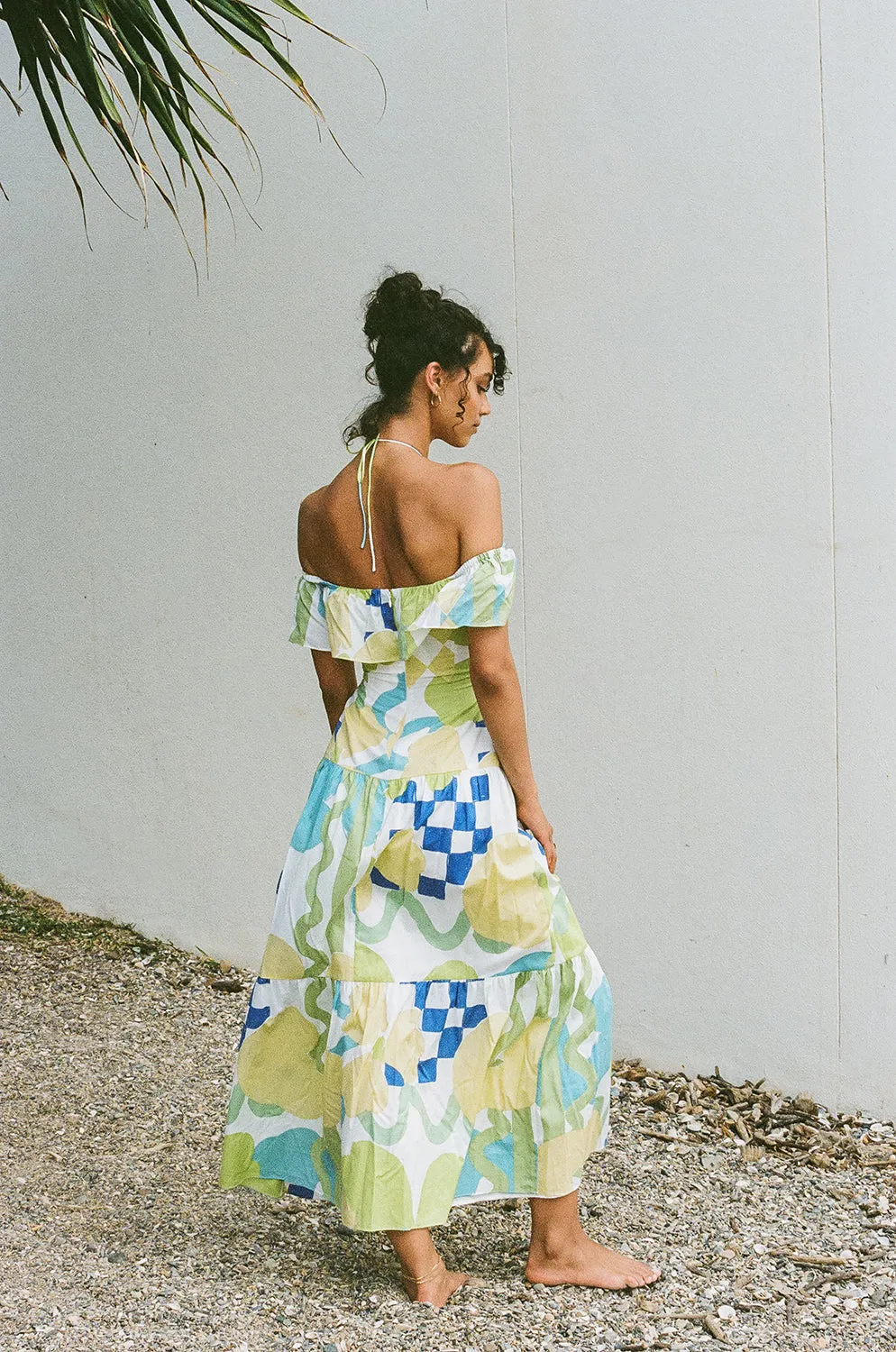 Adorne Midi Dress - Checker Floral Aliza sold by Sabo Skirt product image thumbnail 2