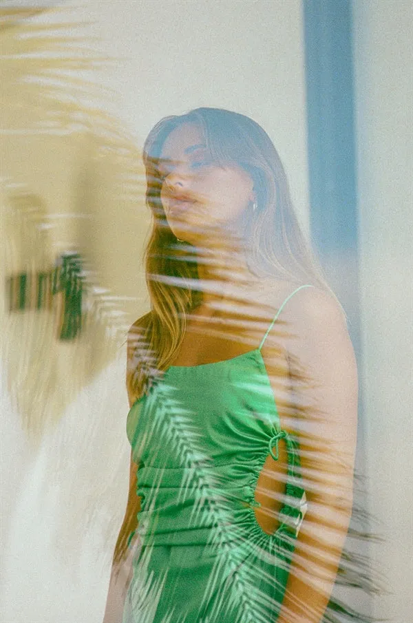 Malika Slip Dress - Emerald sold by Sabo Skirt product image thumbnail 3