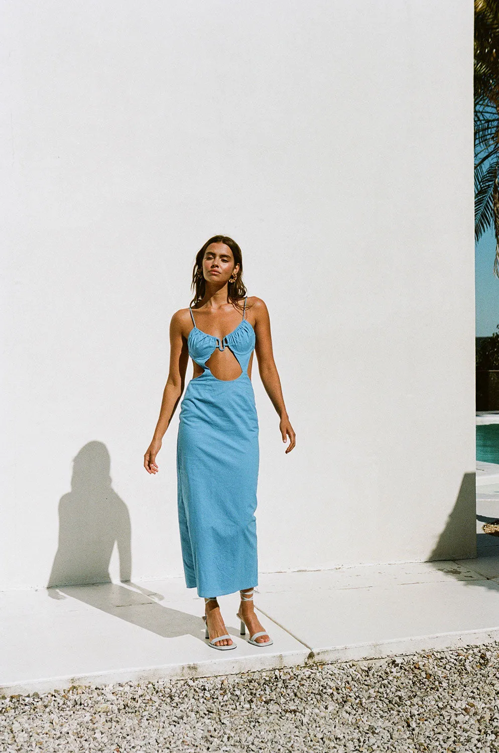 Chele Midi Dress - Cerulean sold by Sabo Skirt product image thumbnail 2