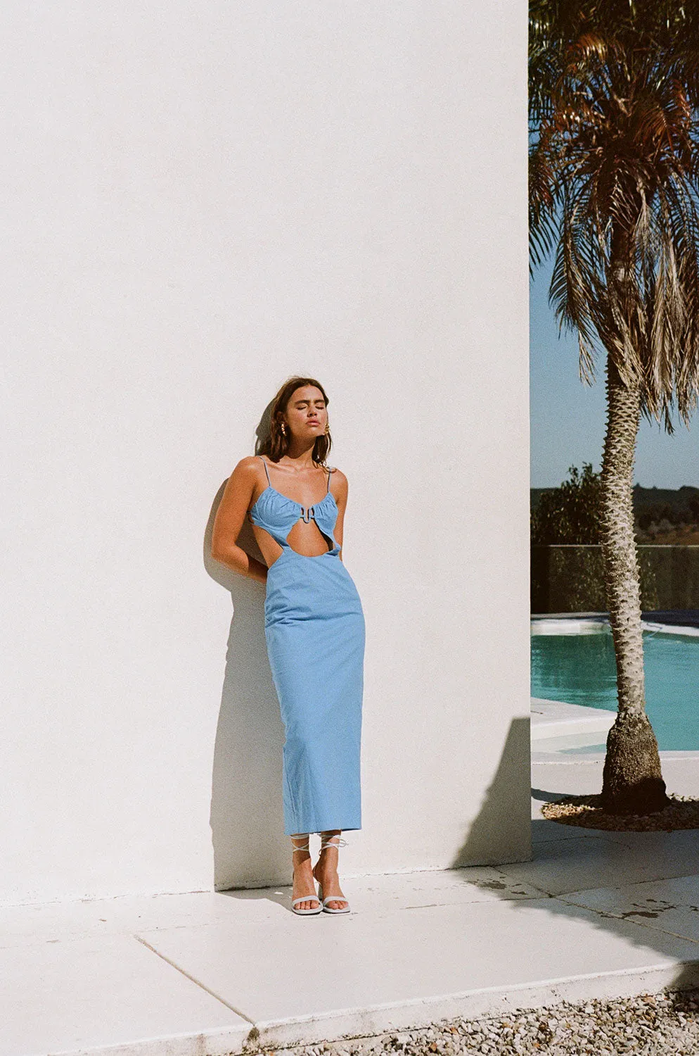 Chele Midi Dress - Cerulean sold by Sabo Skirt product image thumbnail 3