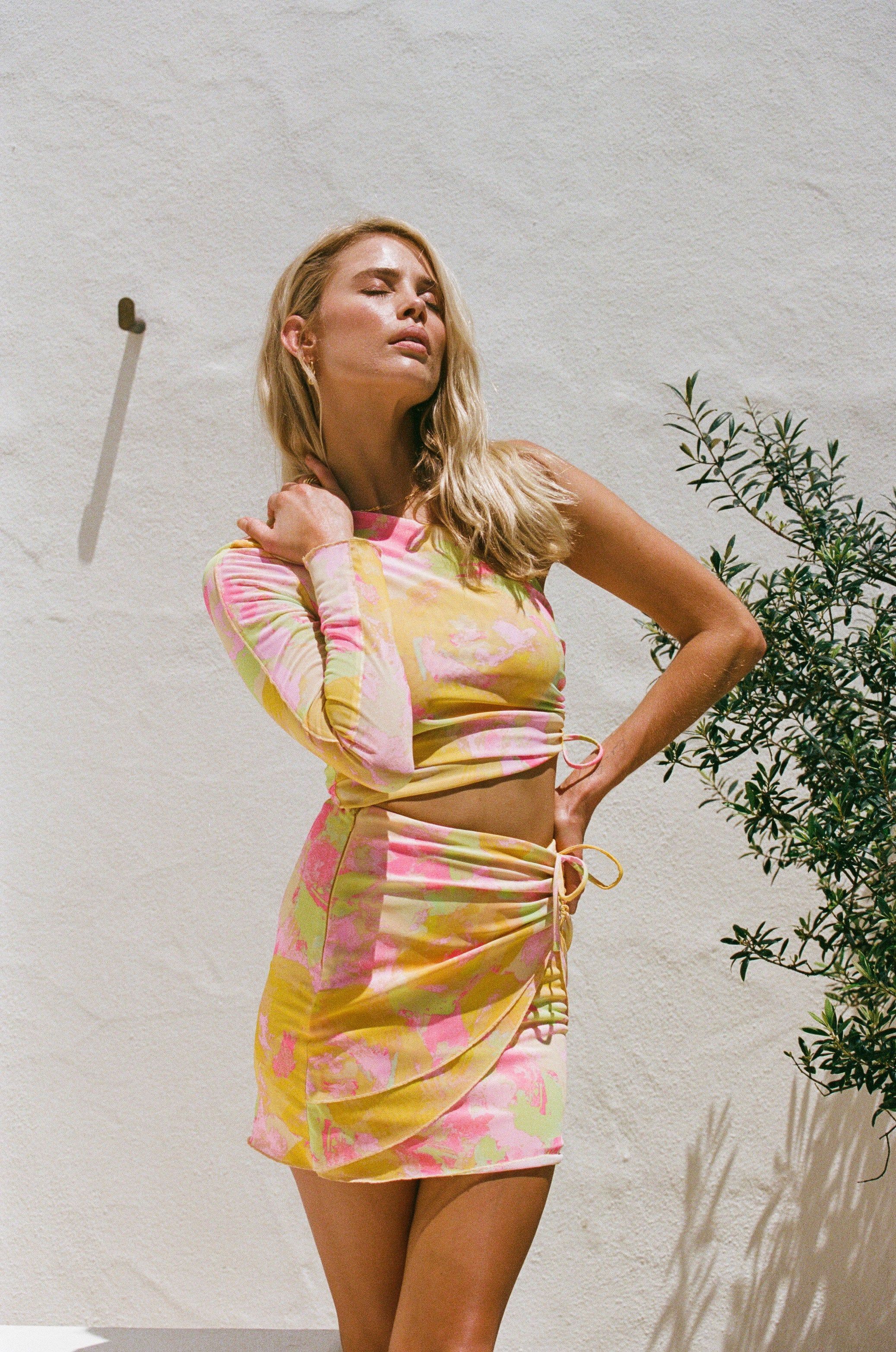 Gaia One Shoulder Dress sold by Sabo Skirt