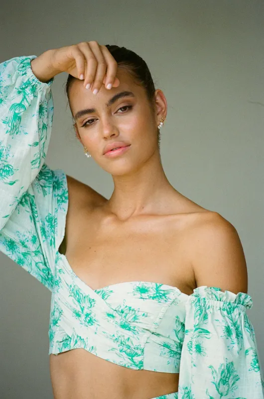 Backless Zoe Top - Tulip Floral sold by Sabo Skirt