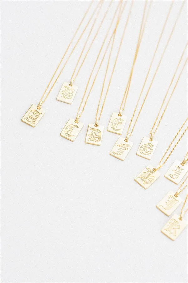 18K Script Initial Necklace sold by Sabo Skirt product image thumbnail 2