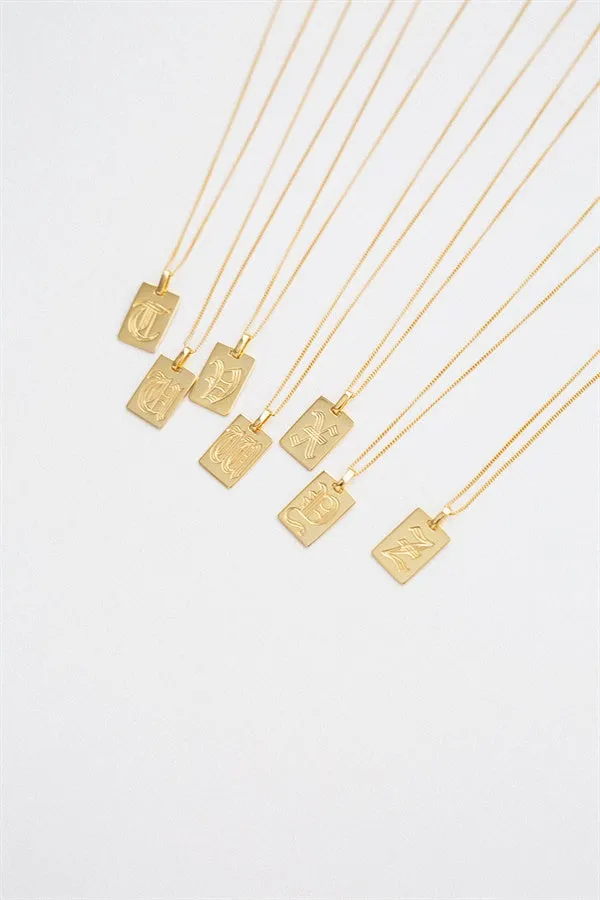 18K Script Initial Necklace sold by Sabo Skirt product image thumbnail 5