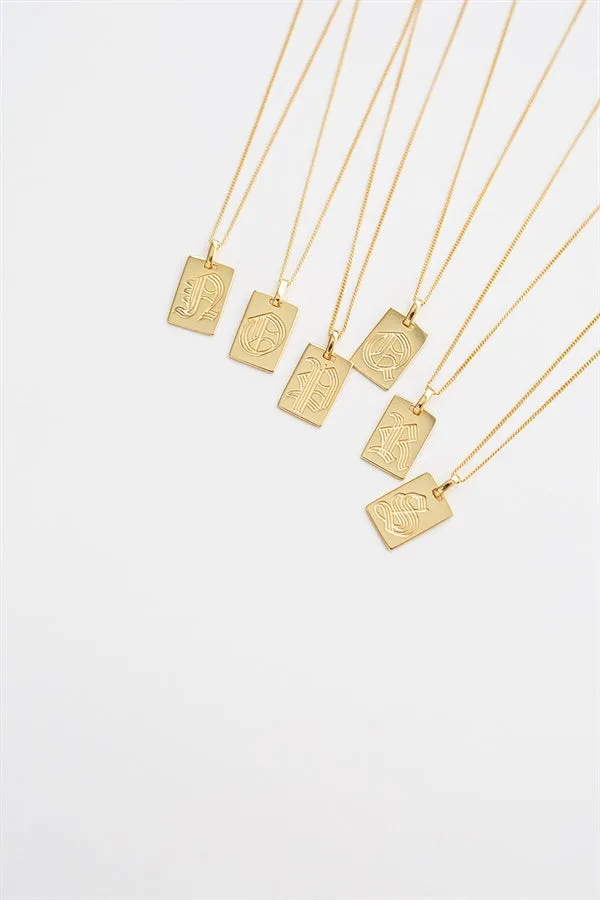 18K Script Initial Necklace sold by Sabo Skirt product image thumbnail 4