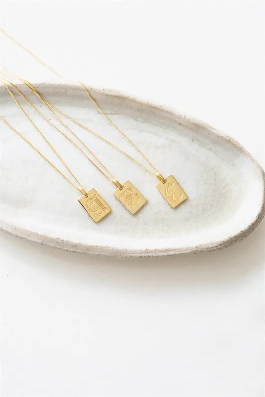 18K Script Initial Necklace sold by Sabo Skirt