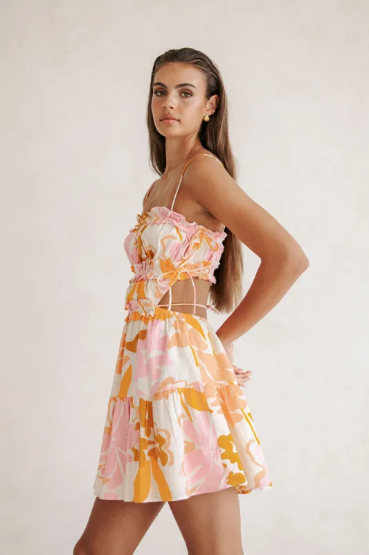 Kelia Draw Dress - Hibiscus sold by Sabo Skirt