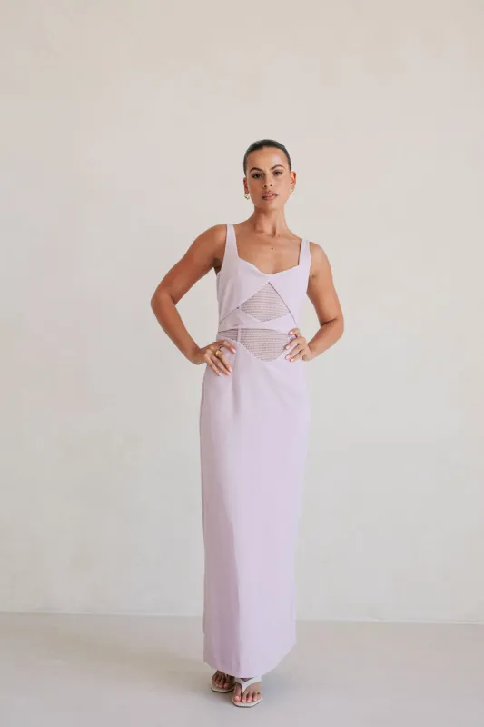 Zendra Midi Dress - Lavender sold by Sabo Skirt