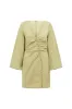 Minna Button Dress - Moss sold by Sabo Skirt