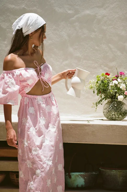 SAMPLE-Nalu Off Shoulder Dress - Gingham sold by Sabo Skirt