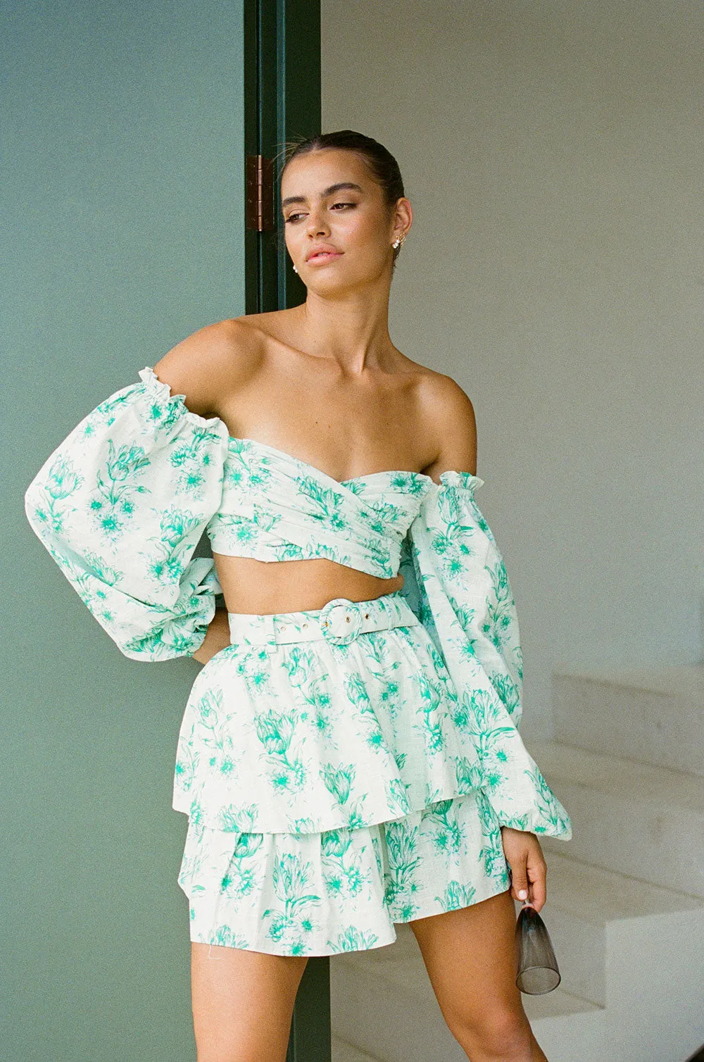 SAMPLE-Backless Zoe Top - Tulip Floral sold by Sabo Skirt product image thumbnail 3