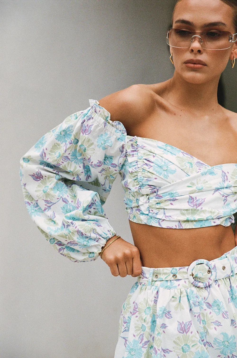 Backless Zoe Top - Floral sold by Sabo Skirt