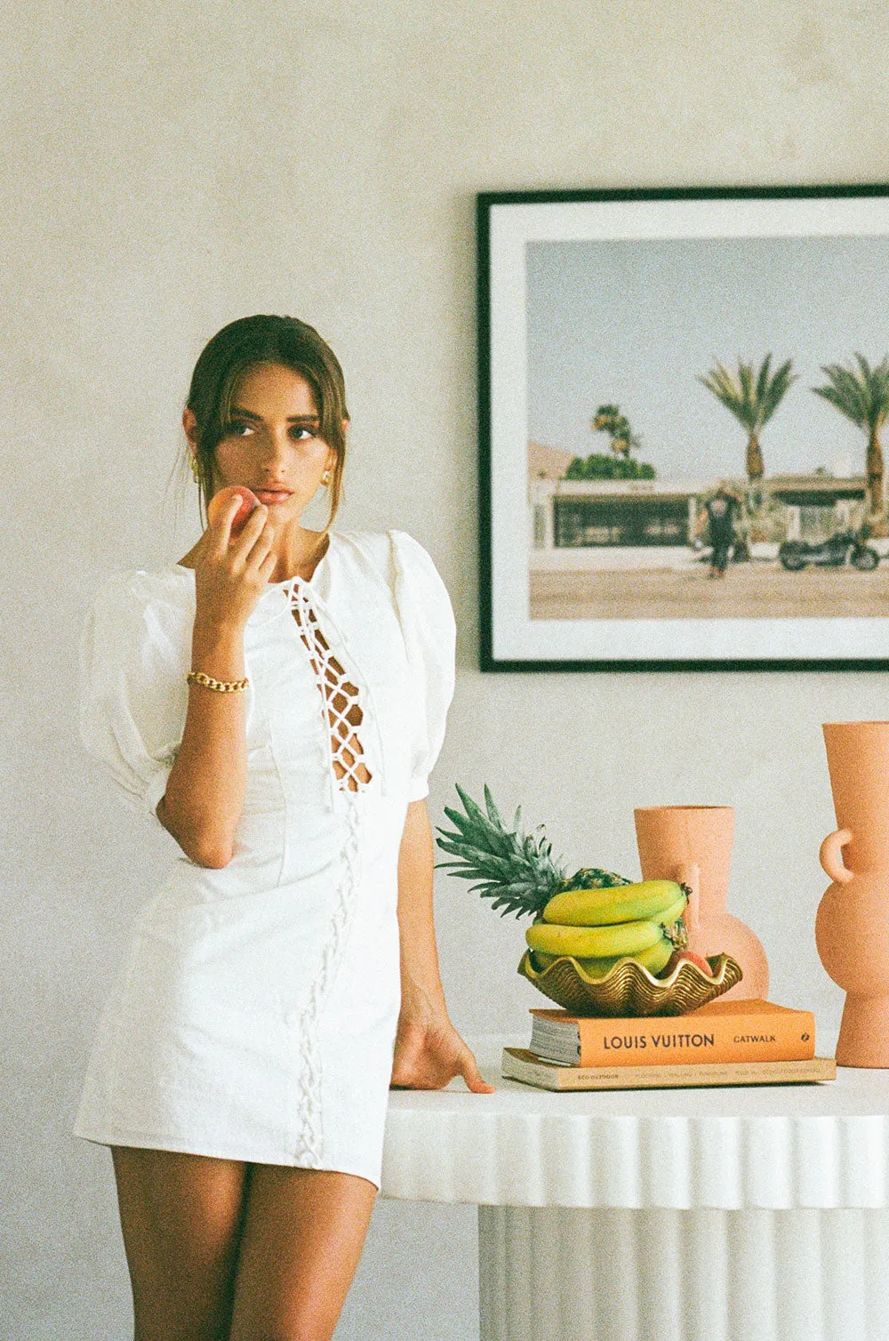 SAMPLE-Alma Dress - White sold by Sabo Skirt product image thumbnail 3