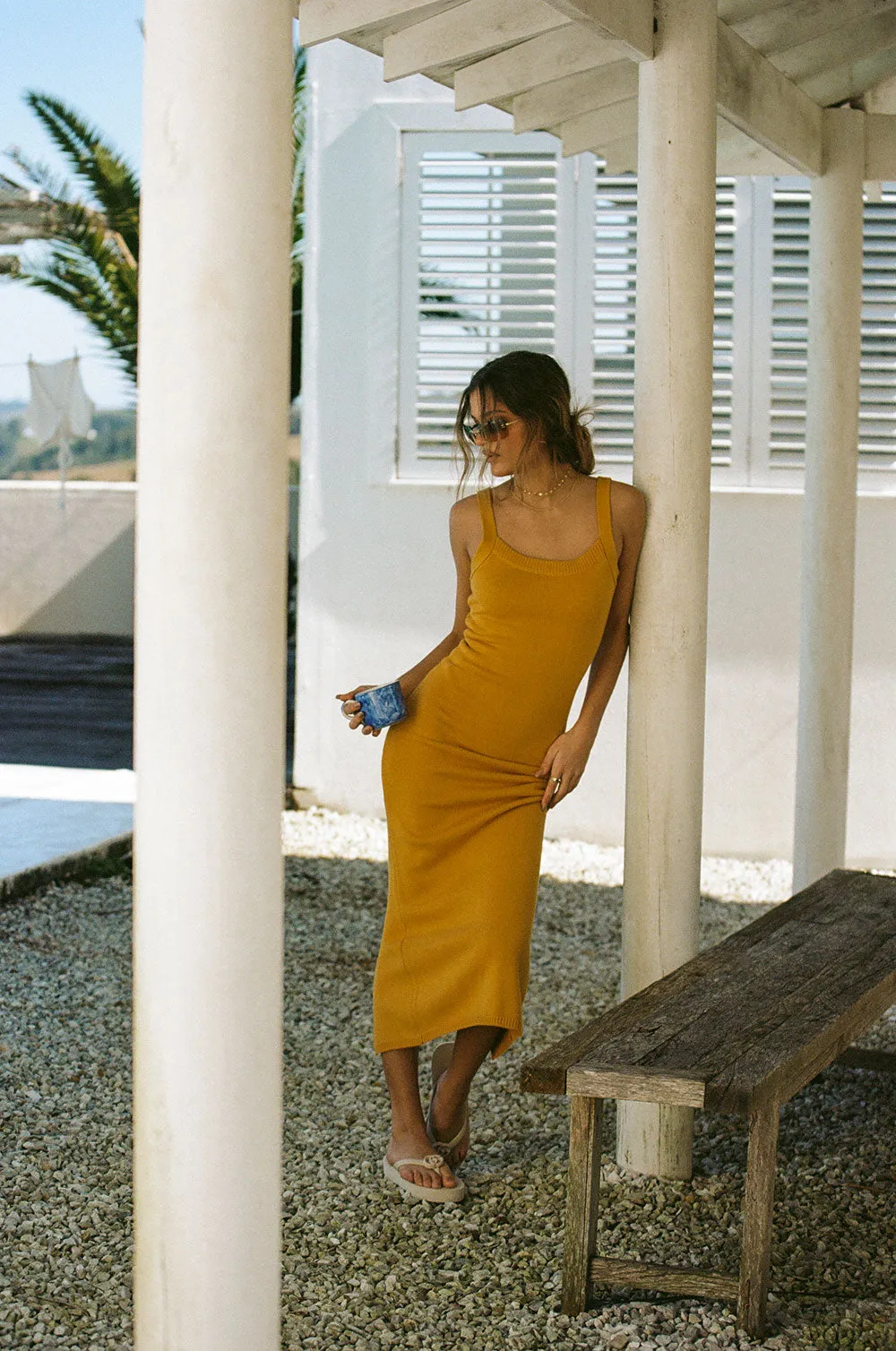 Vallie Midi Dress - Honey sold by Sabo Skirt product image thumbnail 5