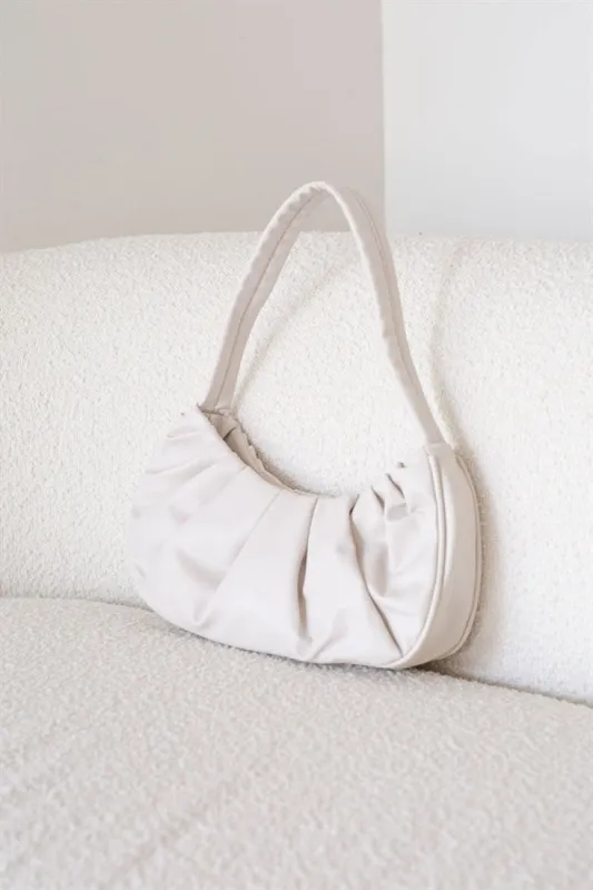 Nahla Ruched Bag - Chalk made by Sabo Skirt