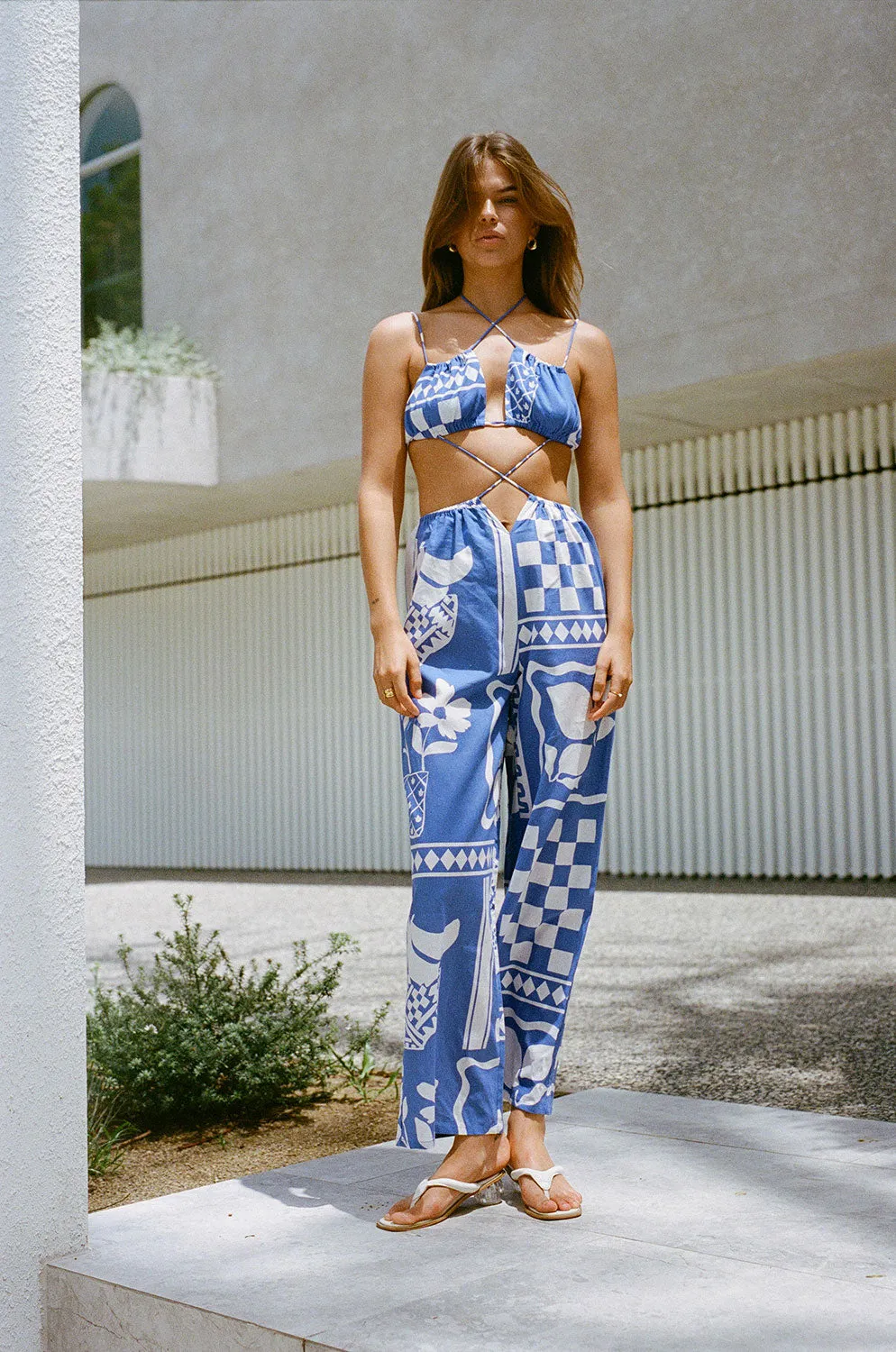 Backless Brighton Jumpsuit - Lemoni Blue sold by Sabo Skirt product image thumbnail 2
