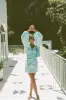Minna Button Dress - Blue sold by Sabo Skirt