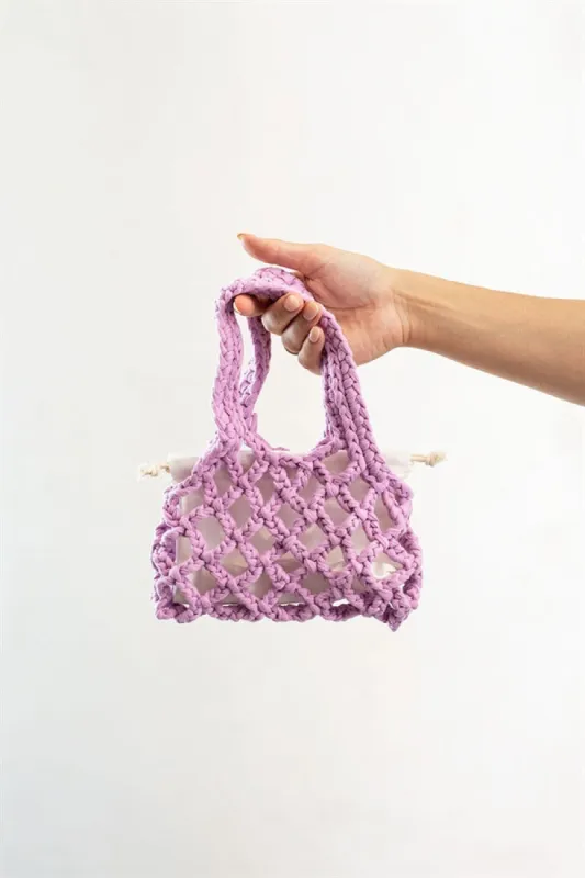 Braided Micro Bag - Violet sold by Sabo Skirt