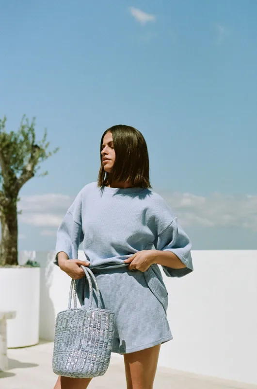 SAMPLE-Wanderer Top - Cornflour sold by Sabo Skirt