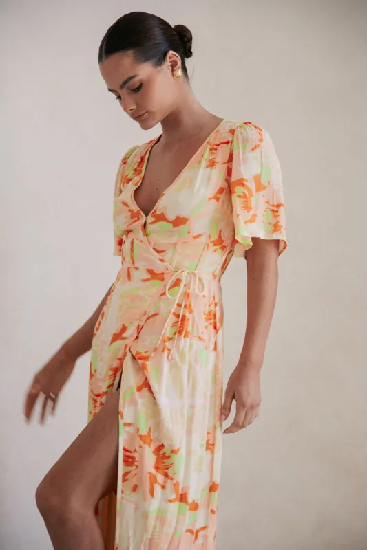 Aquitaine Wrap Dress - Motion Floral sold by Sabo Skirt