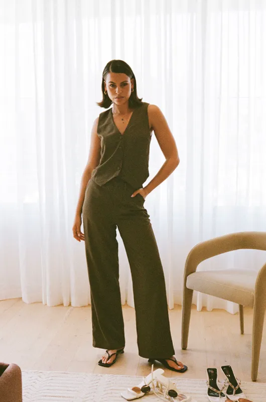 SAMPLE-Remi Pants - Chocolate sold by Sabo Skirt