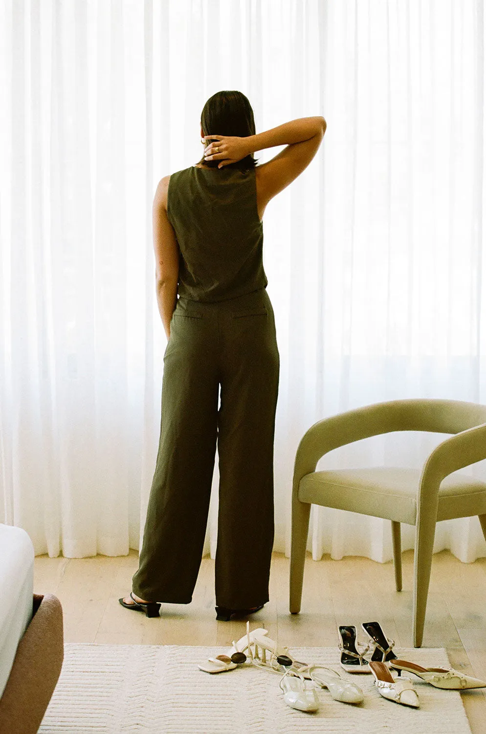 SAMPLE-Remi Pants - Chocolate sold by Sabo Skirt product image thumbnail 5