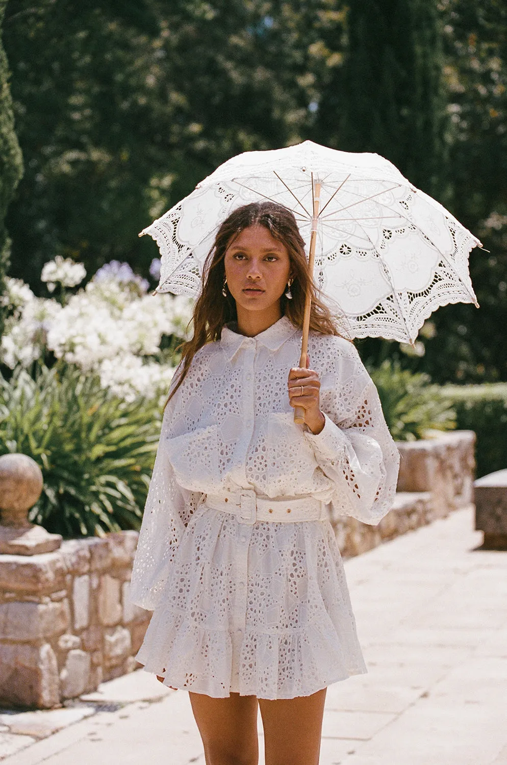 Belted Lota Dress - Broderie sold by Sabo Skirt