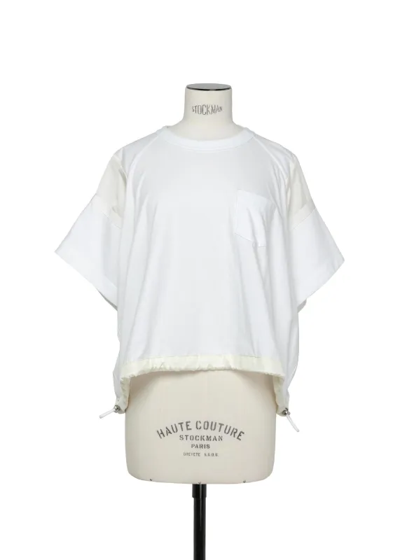 Satin x Cotton Jersey T-Shirt sold by Sacai