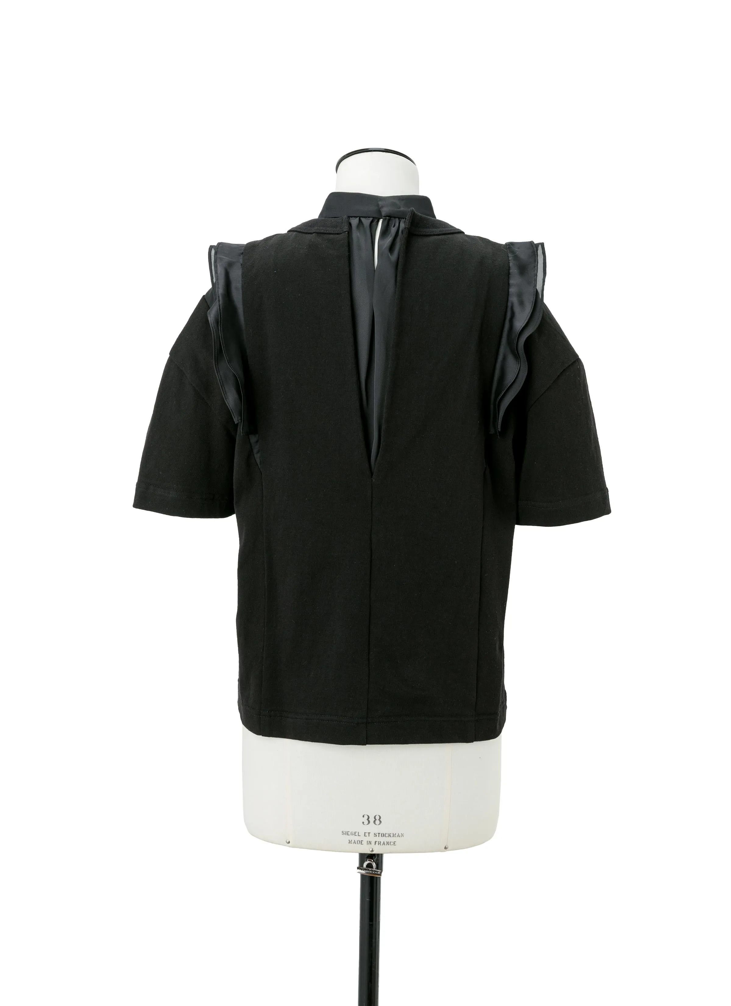 Cotton Jersey x Satin T-Shirt sold by Sacai product image thumbnail 3