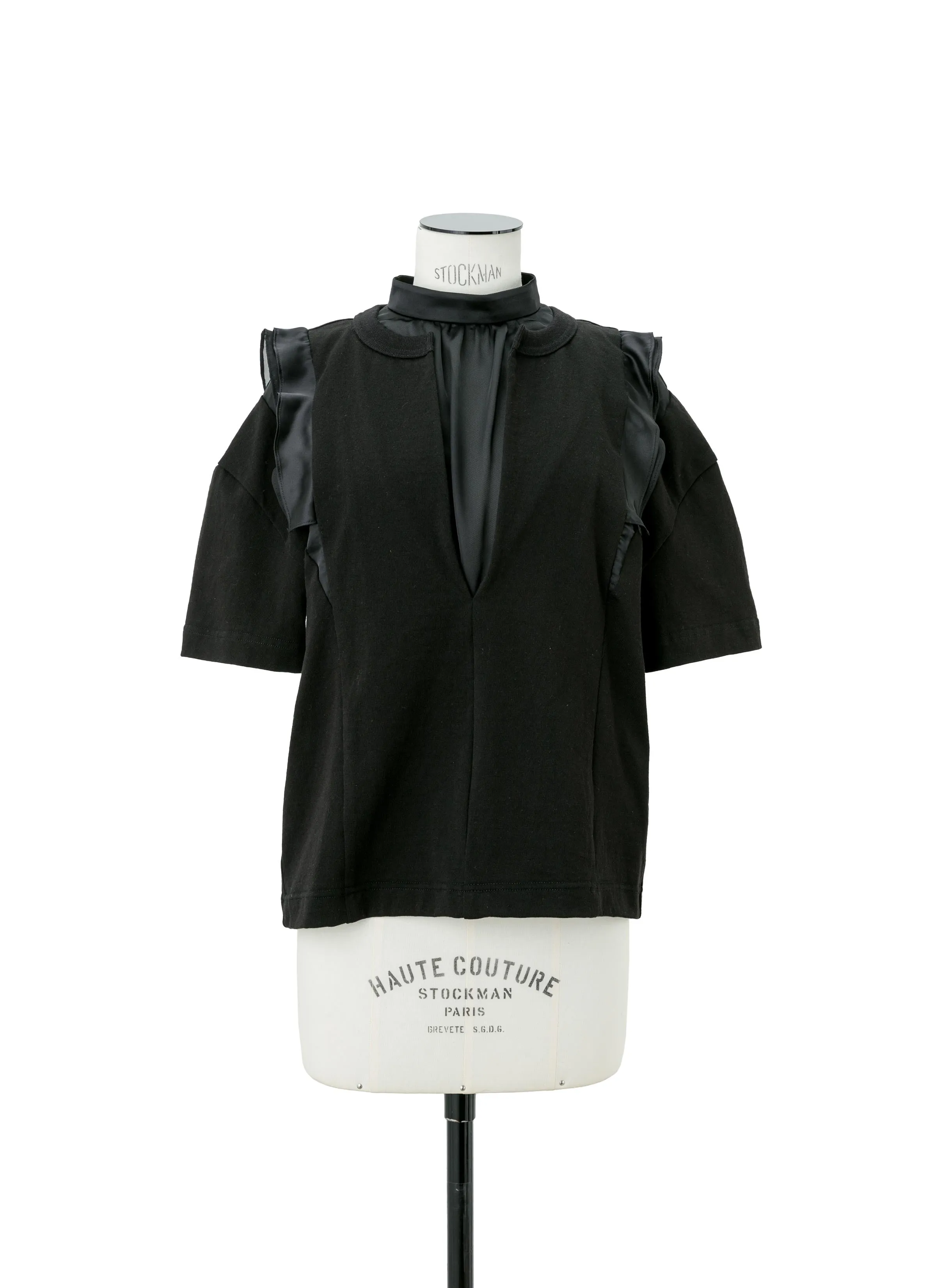 Cotton Jersey x Satin T-Shirt sold by Sacai