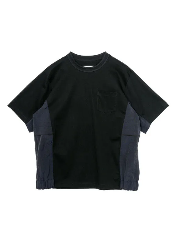Taslan Nylon x Cotton Jersey T-Shirt sold by Sacai