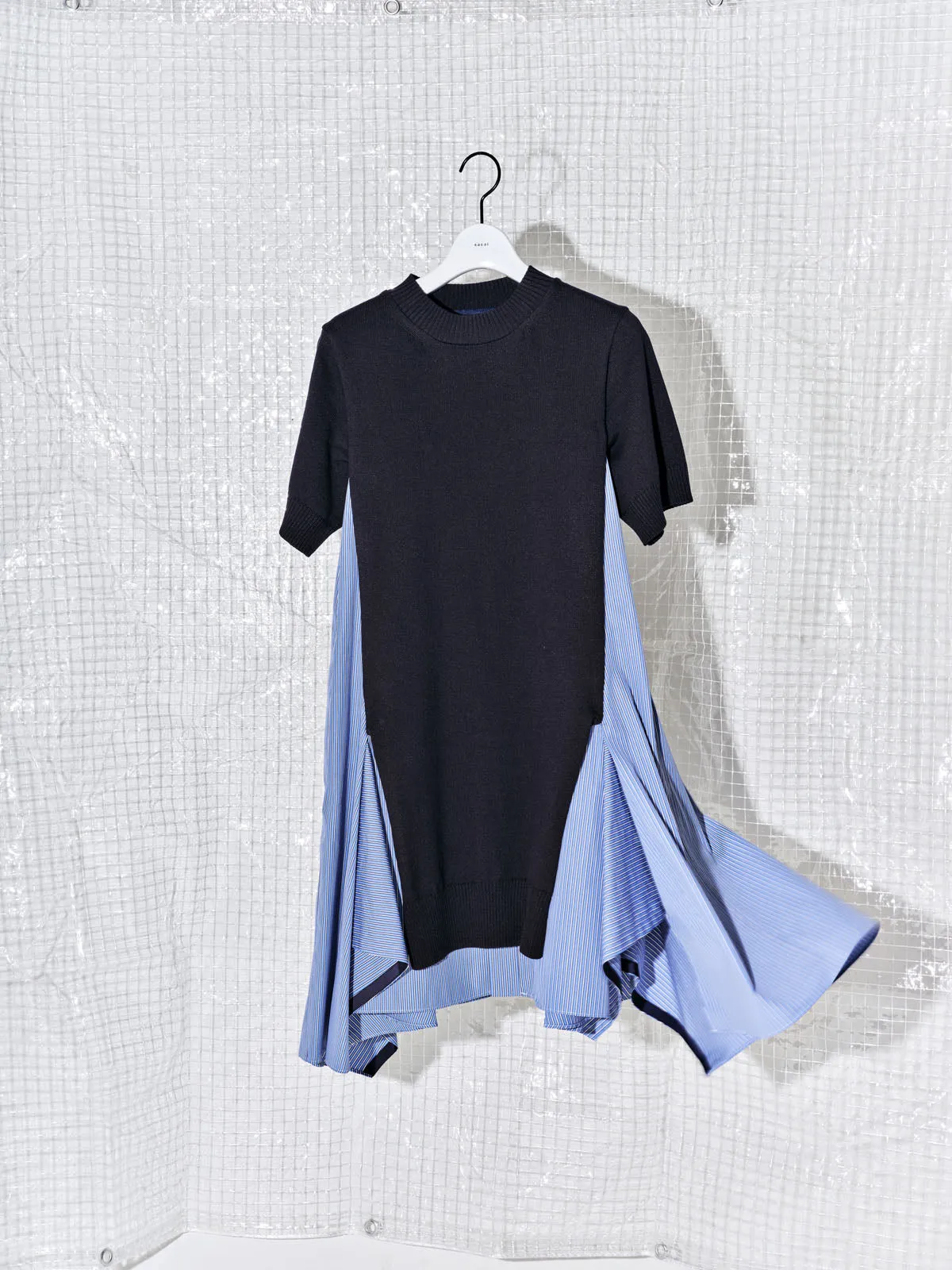 Cotton Poplin x Knit Dress sold by Sacai