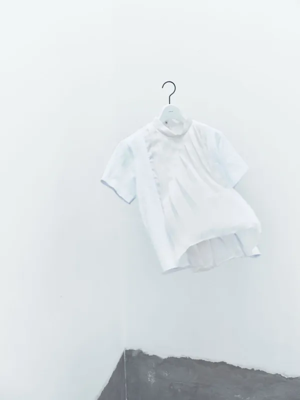 Cotton Jersey x Satin T-Shirt sold by Sacai