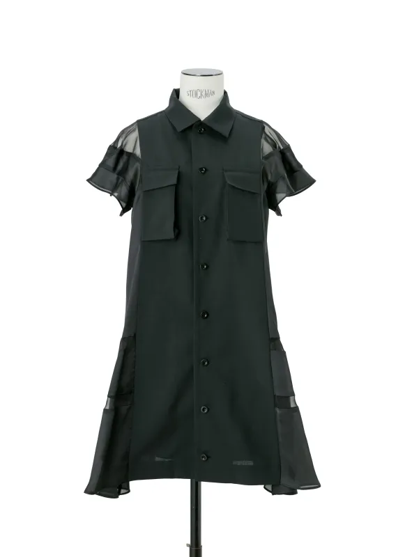 Suiting x Satin Dress sold by Sacai
