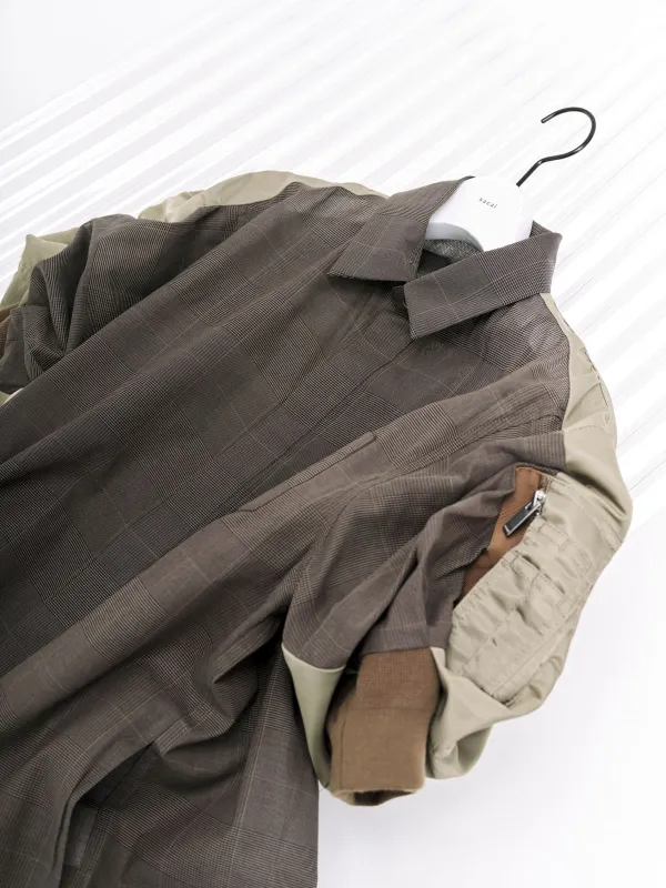 High Twist Voile x Nylon Twill Dress made by Sacai