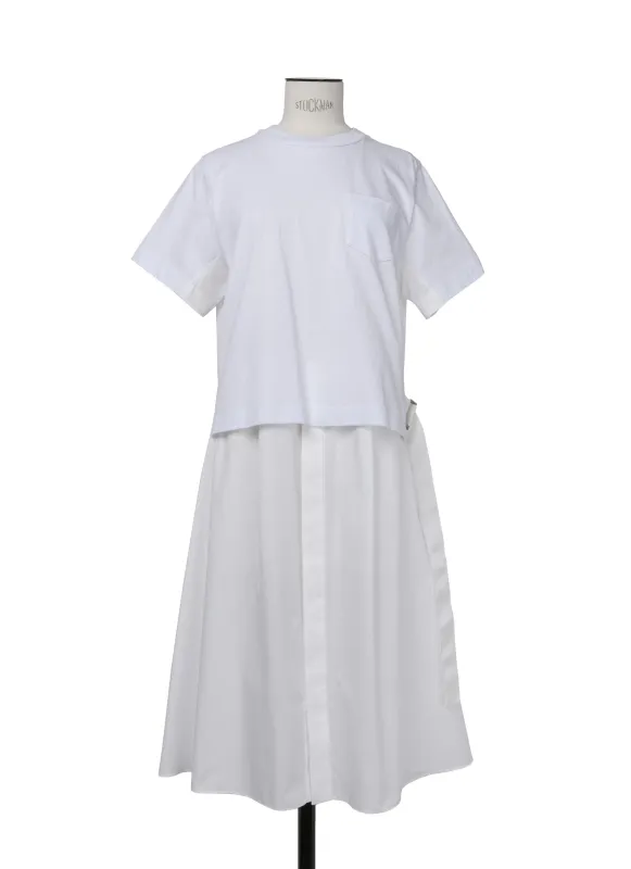 Cotton Poplin x Cotton Jersey Dress sold by Sacai