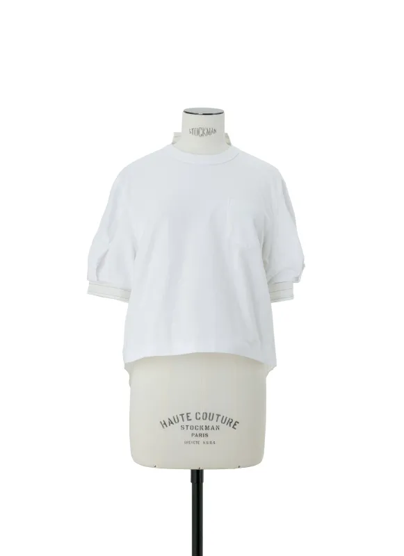 Spun Organza x Cotton Jersey T-Shirt made by Sacai