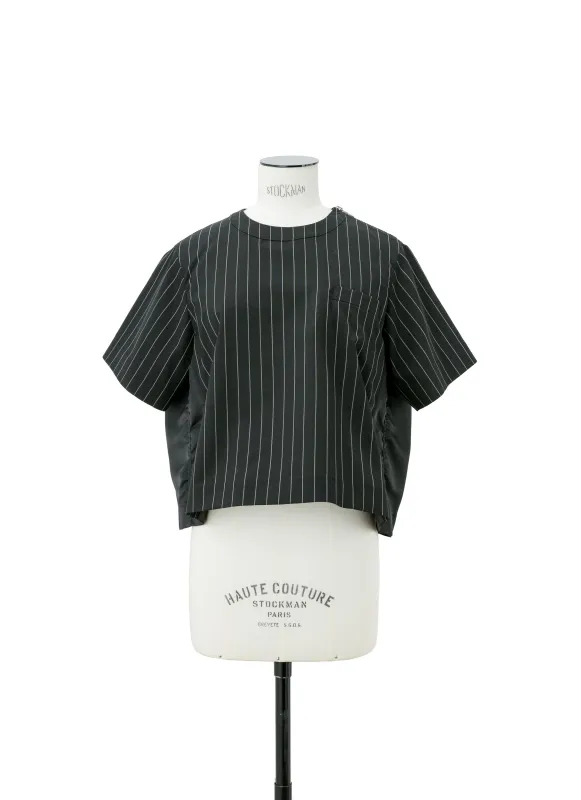 Wool Silk Suiting x Nylon Twill Pullover sold by Sacai